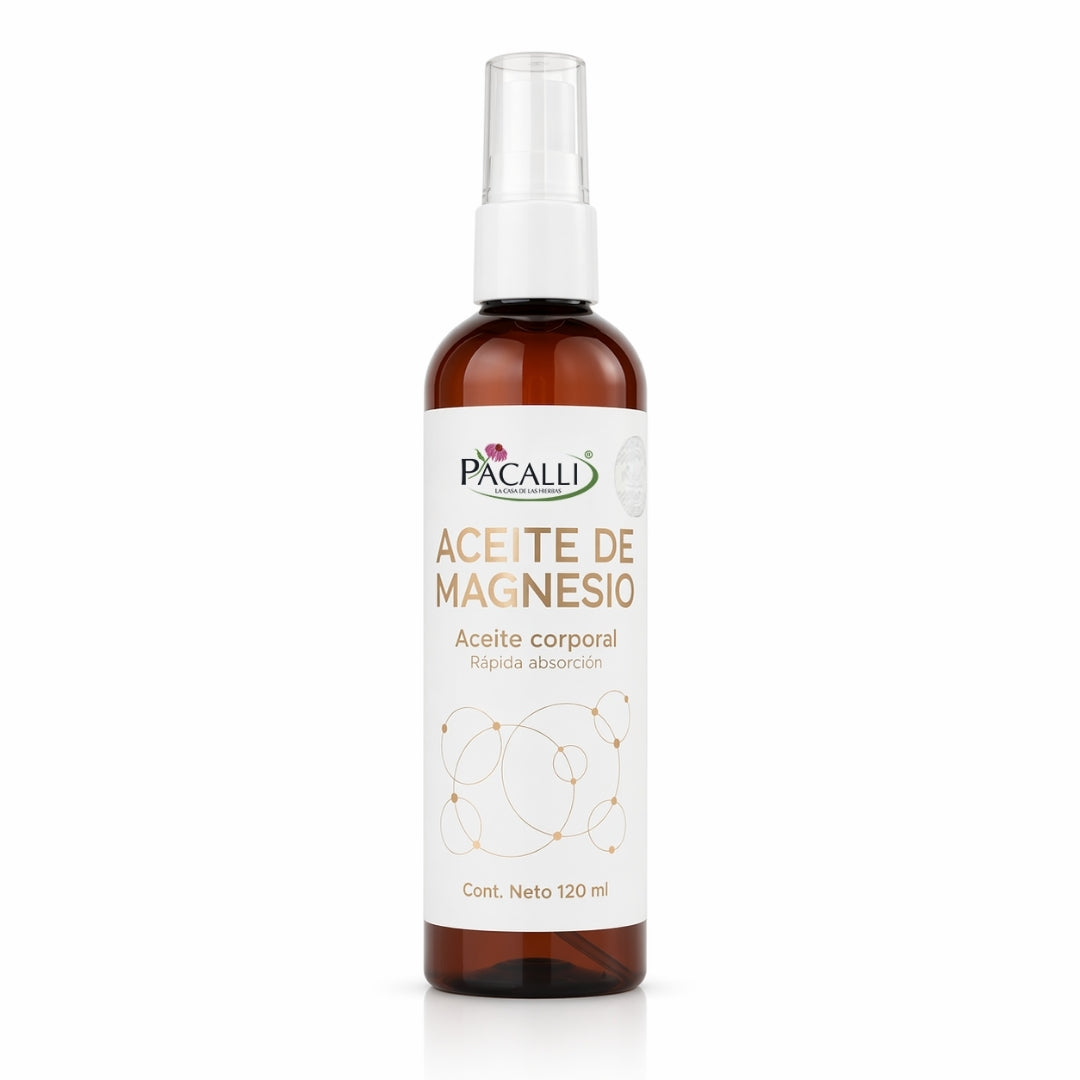 Aceite de Magnesio PACALLI · Cloruro de Magnesio · 120 ml