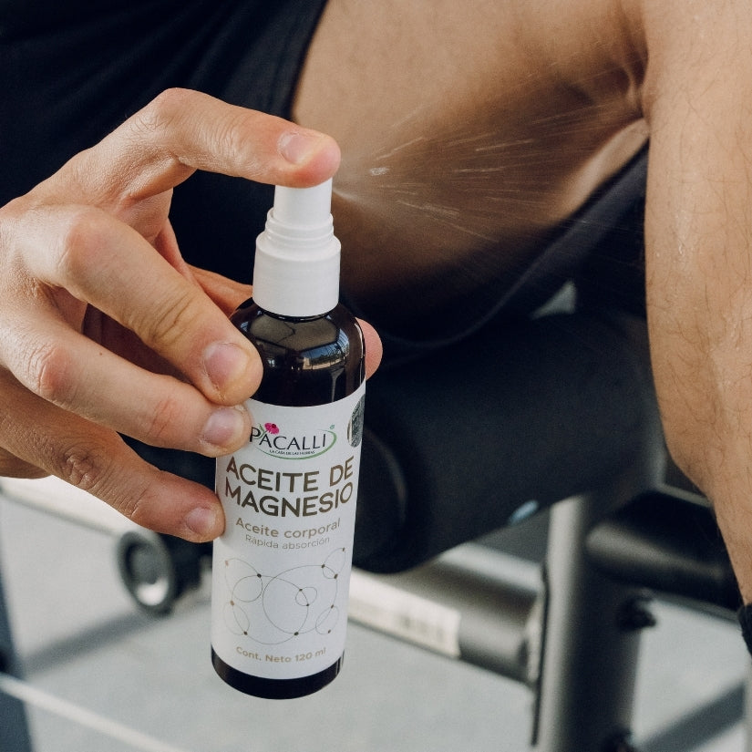 Aceite de Magnesio PACALLI · Cloruro de Magnesio · 120 ml