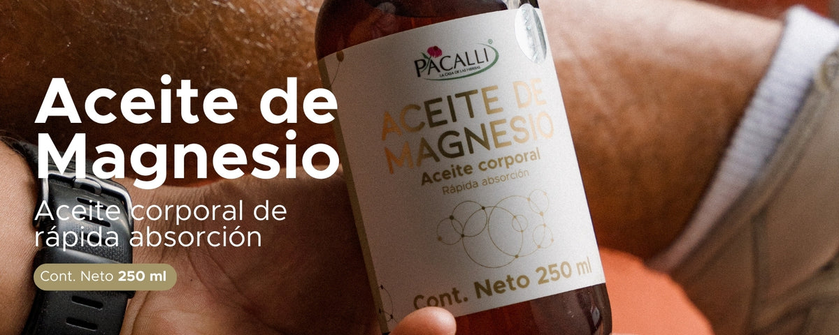 Aceite de Magnesio PACALLI · Cloruro de Magnesio · 250 ml
