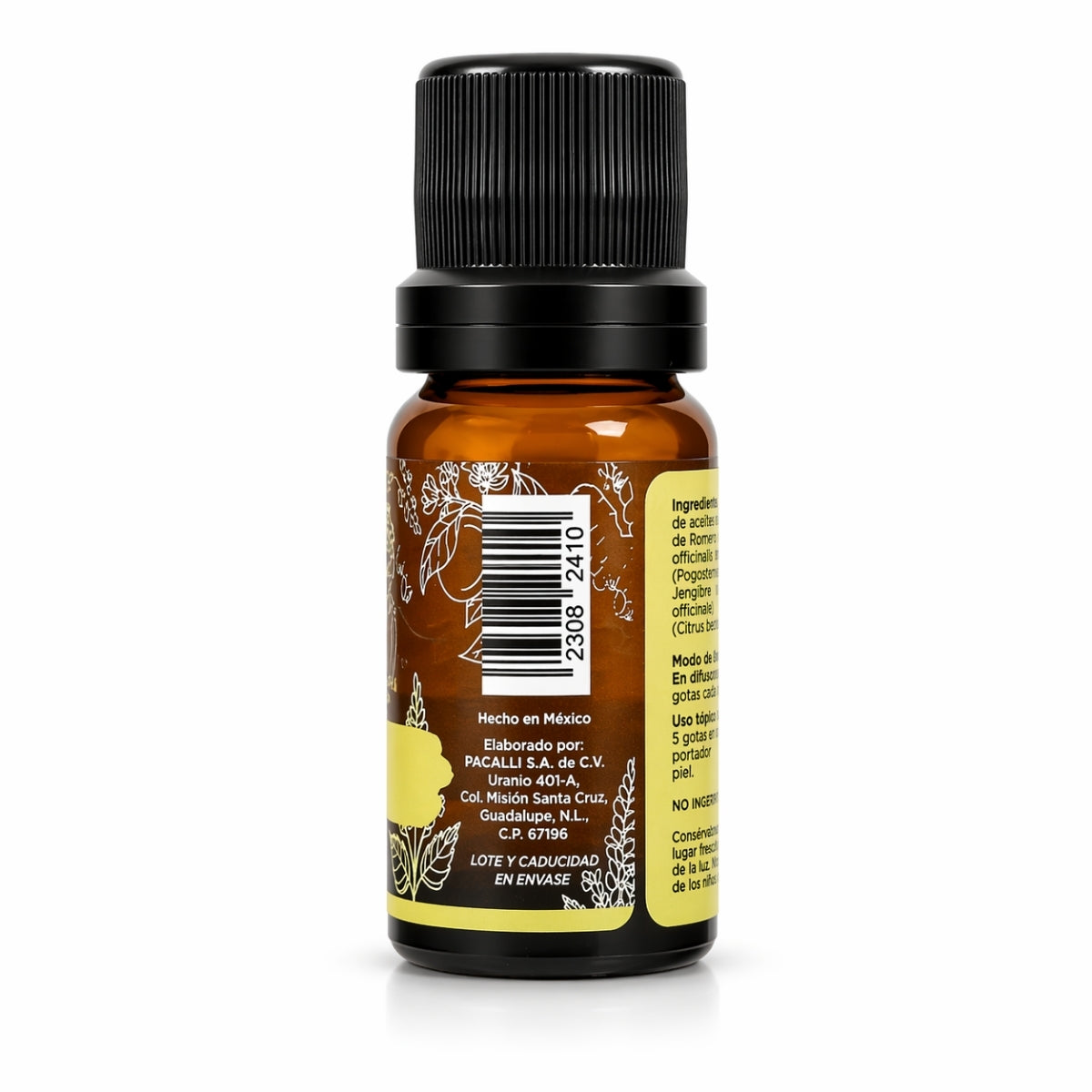 Alegría Mezcla Pura · Romero, Patchouli, Jengibre y Bergamota · 10 ml