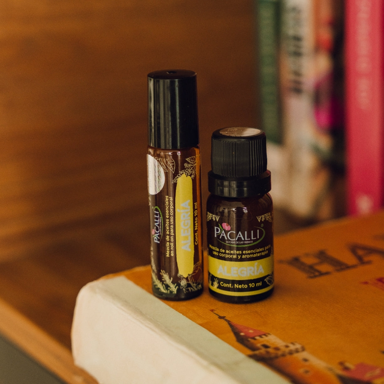 Alegría Mezcla Pura PACALLI · Romero, Patchouli, Jengibre y Bergamota · 10 ml