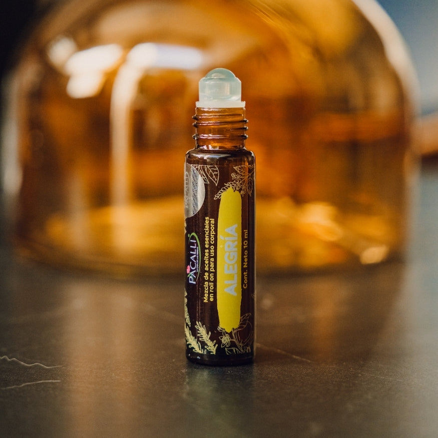 Alegría Roll On PACALLI · Romero, Patchouli, Jengibre y Bergamota · 10 ml