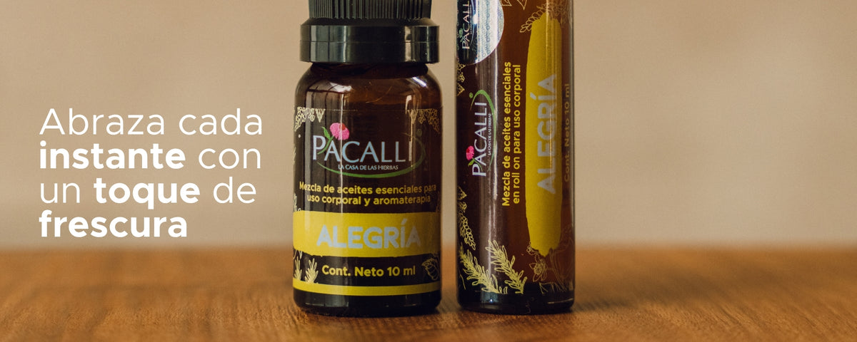 Alegría Mezcla Pura PACALLI · Romero, Patchouli, Jengibre y Bergamota · 10 ml