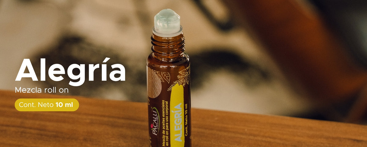 Alegría Roll On PACALLI · Romero, Patchouli, Jengibre y Bergamota · 10 ml
