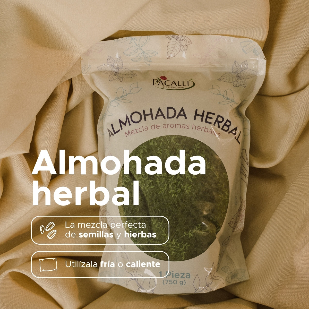Almohada Herbal · Mezcla de Semillas y Hierbas · 720 g