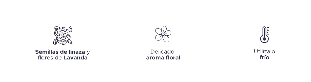 Antifaz Herbal PACALLI · Semillas de Linaza y Flores de Lavanda · 160 g
