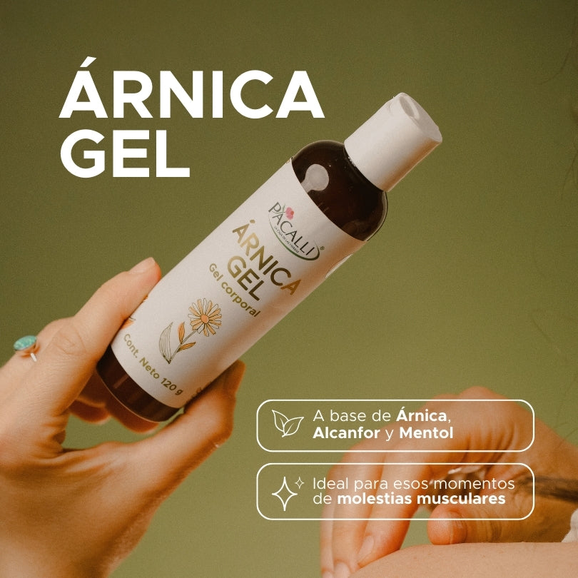 Gel de Árnica PACALLI · Extracto de Árnica, Mentol y Alcanfor · 120 g