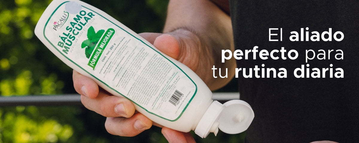 Bálsamo Muscular PACALLI · Fórmula con Aceites Esenciales y Extractos de Origen Natural · 250 g