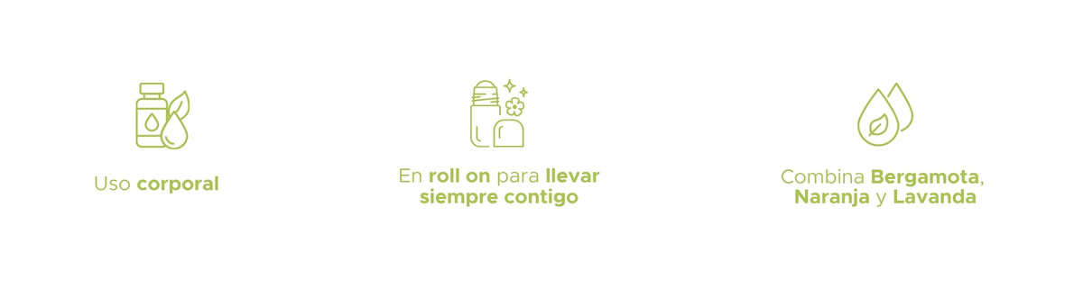 Bienestar Roll On PACALLI · Bergamota, Naranja y Lavanda · 10 ml