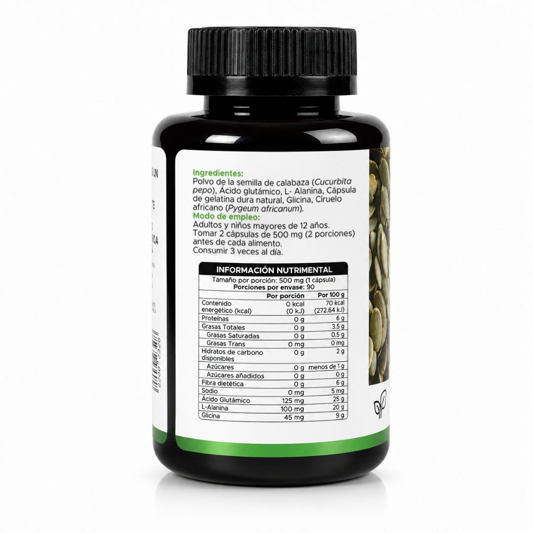 Cala-ro | Semilla de Calabaza y Ciruelo Africano | 500 mg · 90 caps