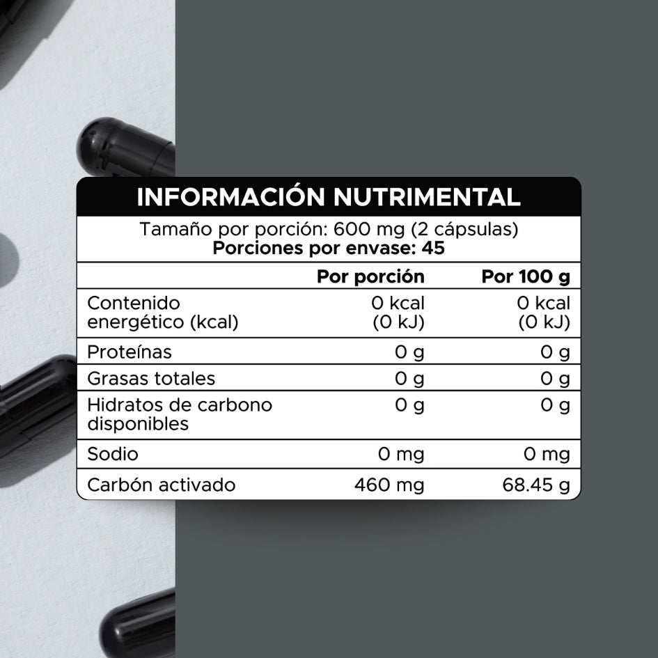 Carbón Activado · 90 caps