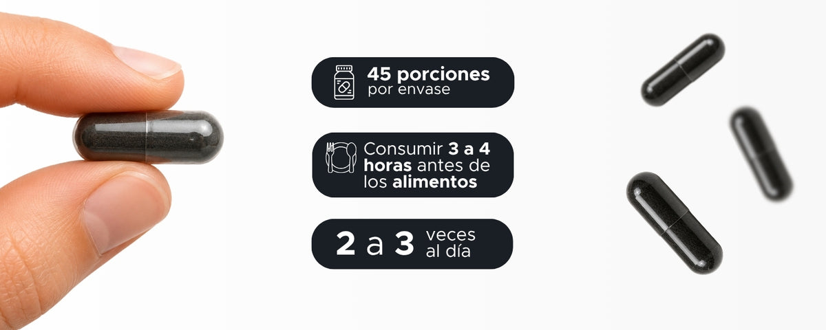 Carbón Activado Vegetal | 300 mg por cápsula · 90 caps