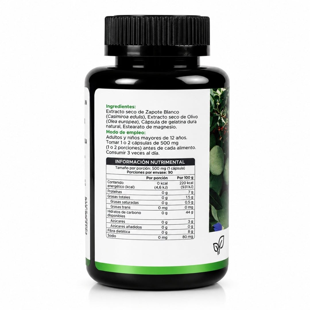 Casiol | Zapote Blanco y Olivo en extracto seco | 500 mg · 90 caps