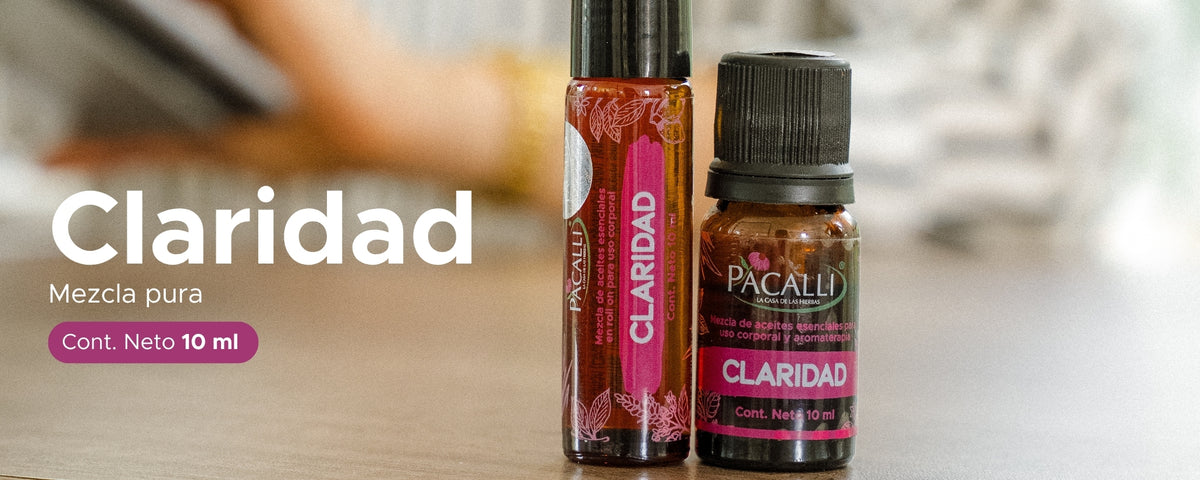 Claridad Mezcla Pura PACALLI · Limón, Patchouli y Vetiver · 10 ml