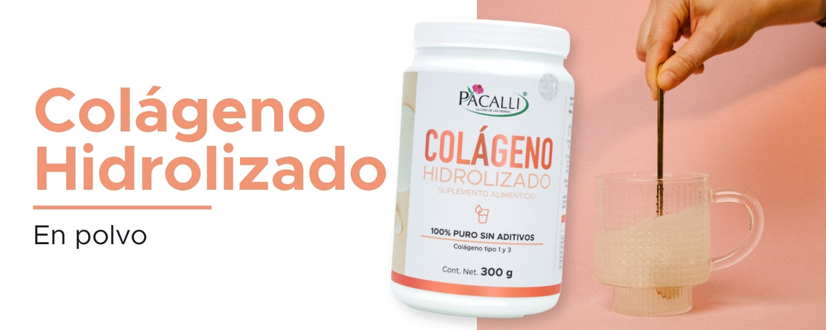 Colágeno Hidrolizado 300 g en polvo Pacalli 100% Puro sin aditivos