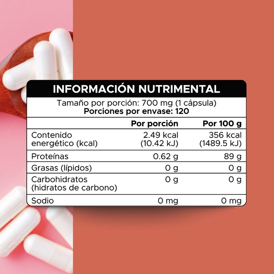 Colágeno hidrolizado · 120 caps