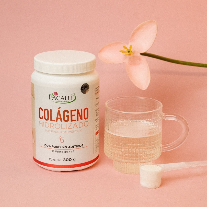 Colágeno Hidrolizado 300 g en polvo Pacalli 100% Puro sin aditivos