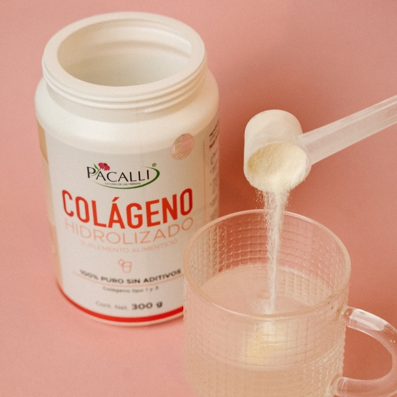 Colágeno Hidrolizado 300 g en polvo Pacalli 100% Puro sin aditivos