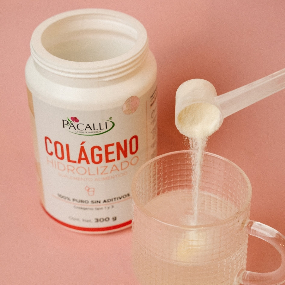 Colágeno Hidrolizado 300 g en polvo Pacalli 100% Puro sin aditivos