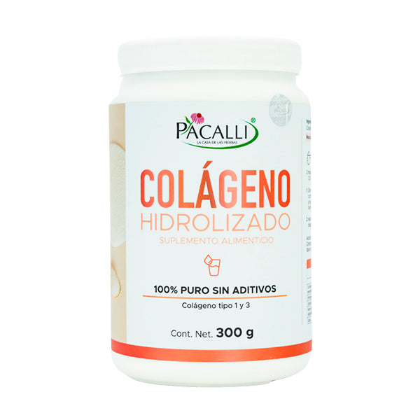 Colágeno Hidrolizado 300g en polvo Pacalli 100% Puro sin aditivos