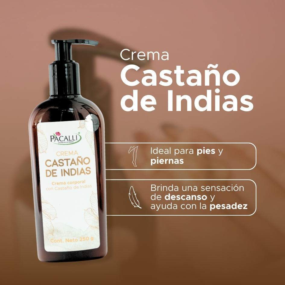 Crema de Castaño de Indias PACALLI · Cuidado para Piernas y Pies · 250 g