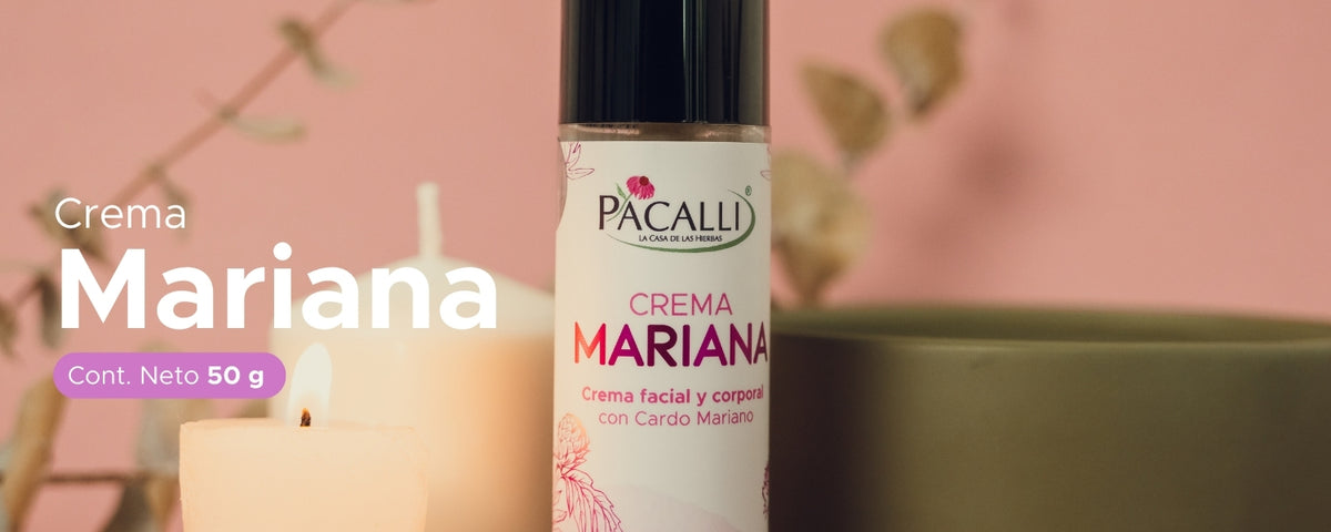 Crema Mariana PACALLI · Crema Facial y Corporal Con Cardo Mariano · 50 g