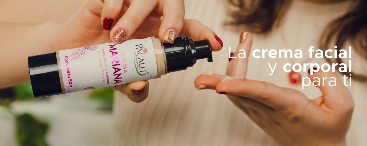 Crema Mariana PACALLI · Crema Facial y Corporal Con Cardo Mariano · 50 g