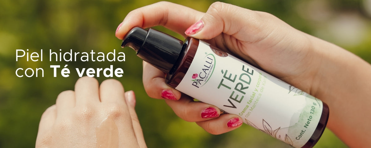 Crema de Té Verde PACALLI · Crema Facial y Corporal Con Manteca de Karite y Extracto de Té verde · 130 g