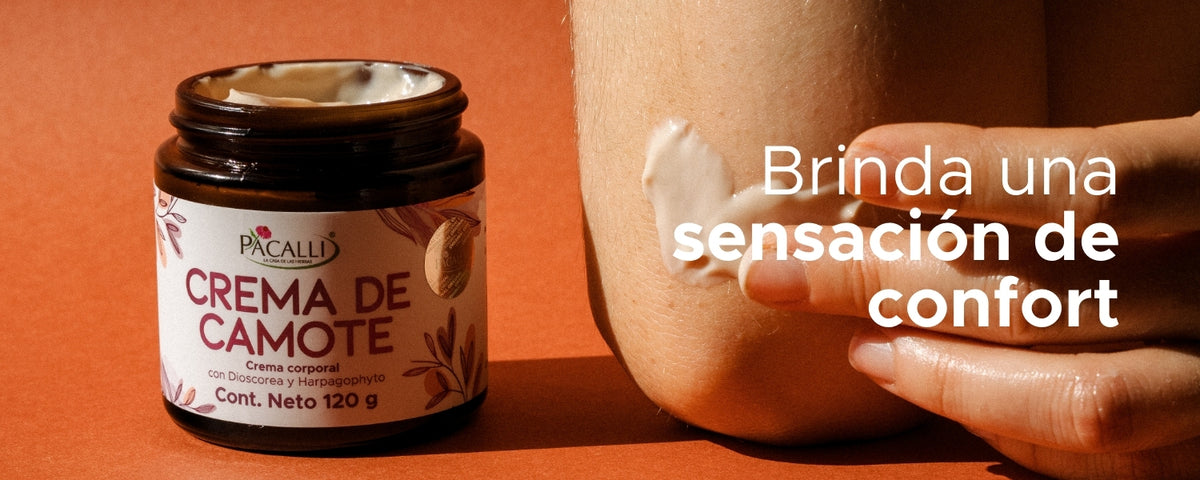 Crema de Camote PACALLI · Crema Muscular con Dioscorea y Harpagophyto · 120 g