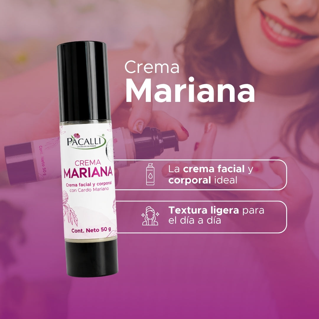 Crema Mariana PACALLI · Crema Facial y Corporal Con Cardo Mariano · 50 g