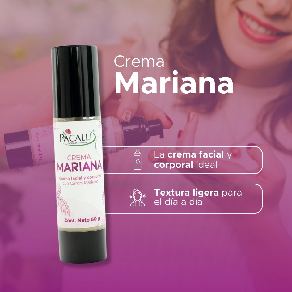 Crema Mariana PACALLI · Crema Facial y Corporal Con Cardo Mariano · 50 g