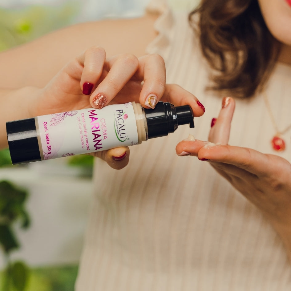 Crema Mariana PACALLI · Crema Facial y Corporal Con Cardo Mariano · 50 g