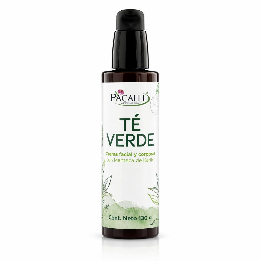 Crema de Té Verde PACALLI · Crema Facial y Corporal Con Manteca de Karite y Extracto de Té verde · 130 g