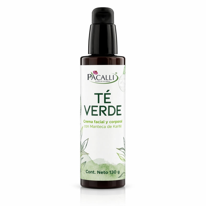 Crema de Té Verde · Crema Facial y Corporal Con Manteca de Karite y Extracto de Té verde · 130 g