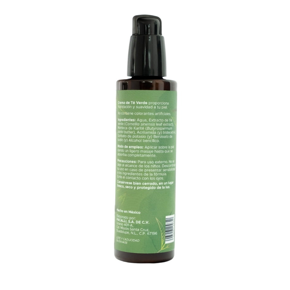 Crema de Té Verde PACALLI · Crema Facial y Corporal Con Manteca de Karite y Extracto de Té verde · 130 g