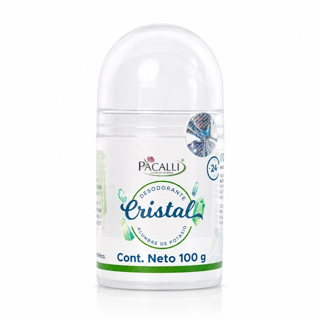 Desodorante de Cristal Push On · Piedra de Alumbre de Potasio · 100 g
