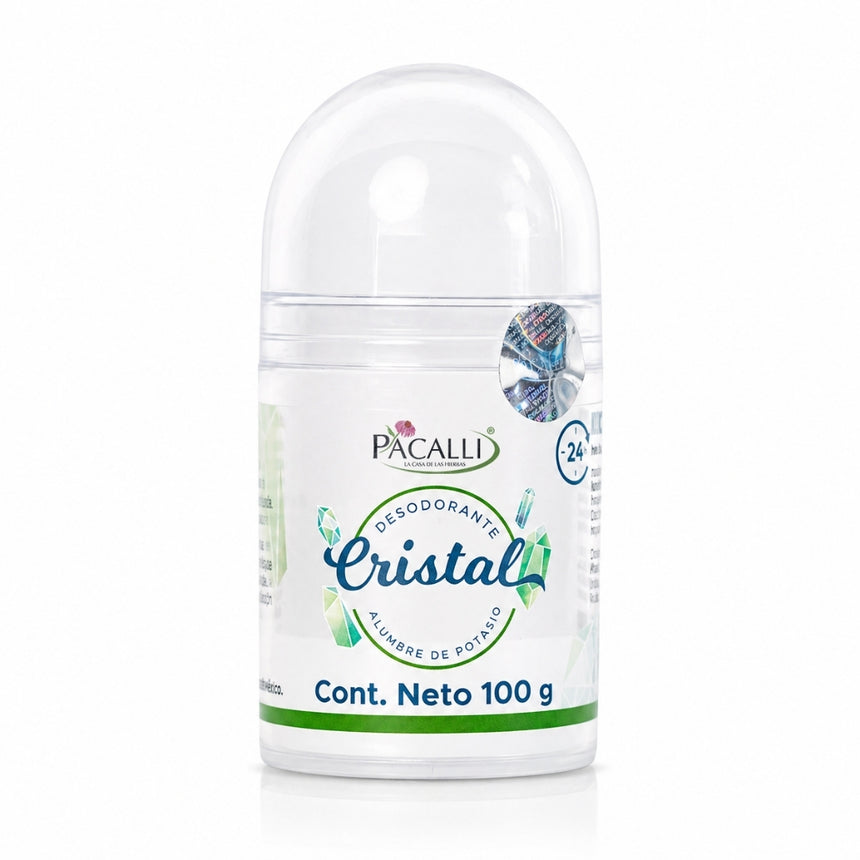 Desodorante de Cristal Push On · Piedra de Alumbre de Potasio · 100 g