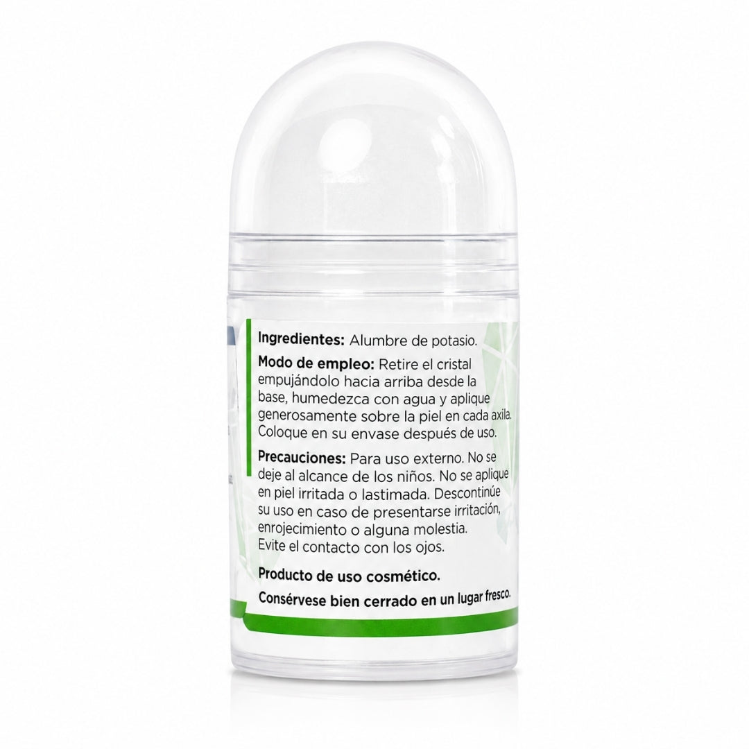 Desodorante de Cristal Push On · Piedra de Alumbre de Potasio · 100 g