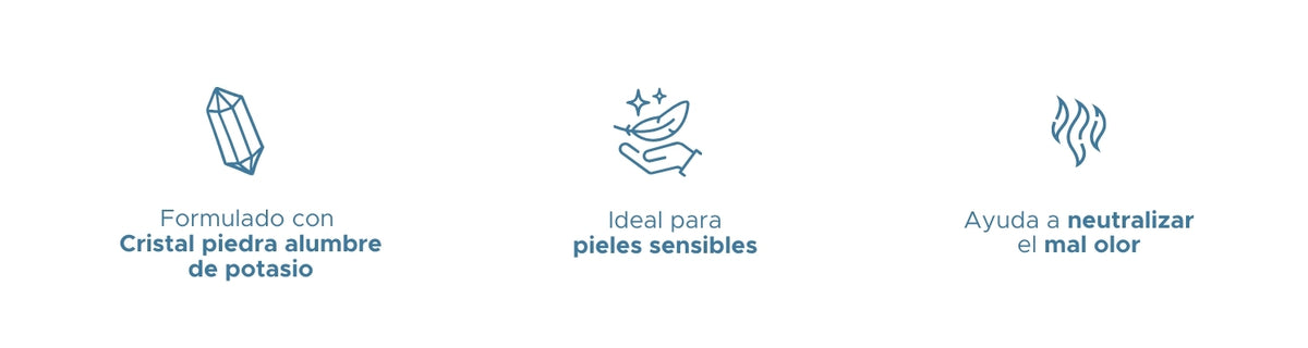 Desodorante de Cristal Push On PACALLI · Piedra de Alumbre de Potasio · 100 g