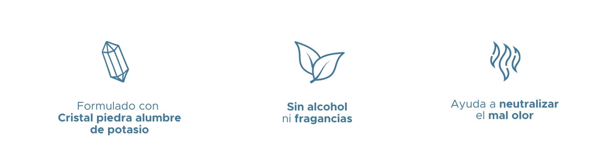 Desodorante de Cristal Roll On PACALLI · Alumbre de Potasio · 90 ml