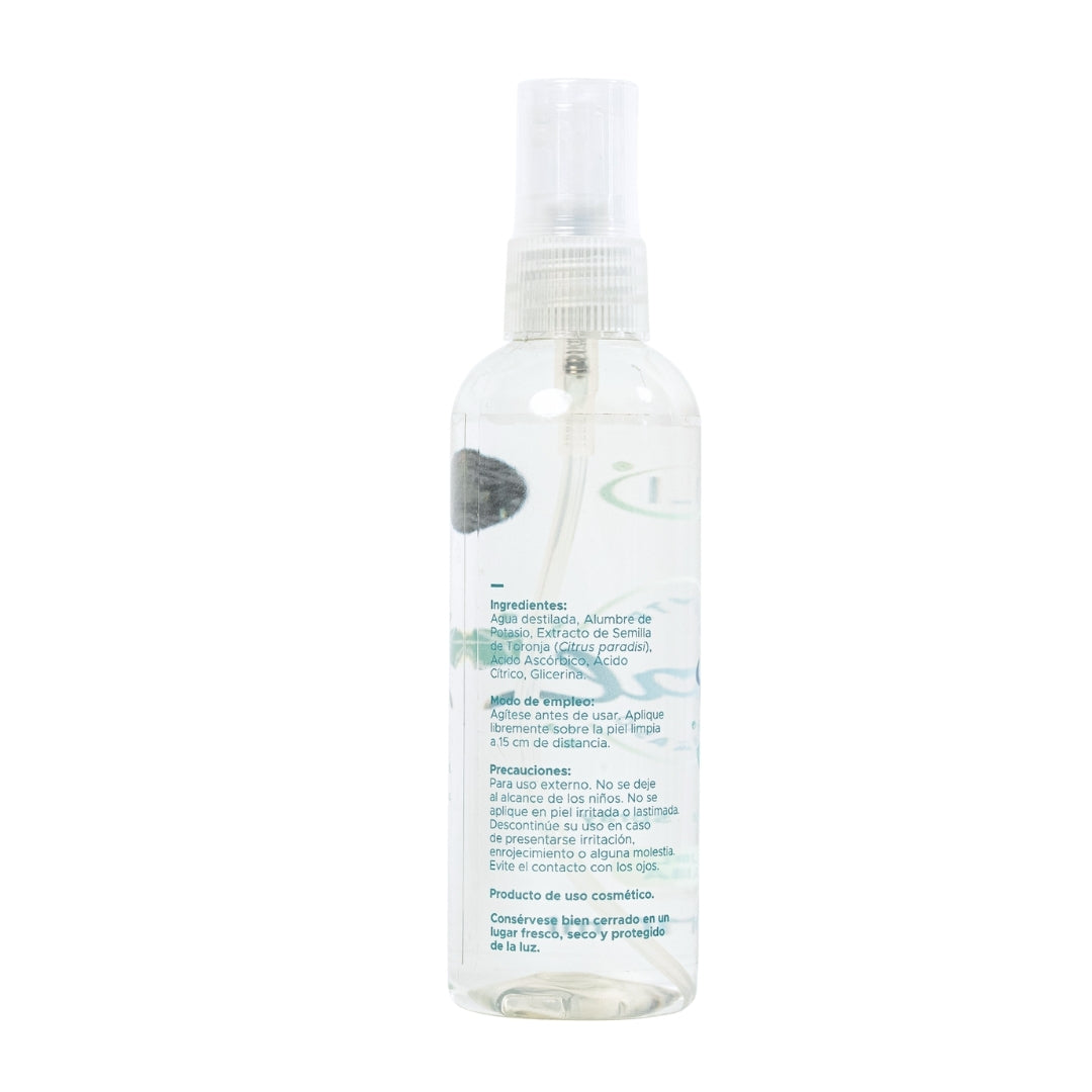 Desodorante Cristal en Spray PACALLI · Fórmula Sin Alcohol · Alumbre de Potasio · 110 ml