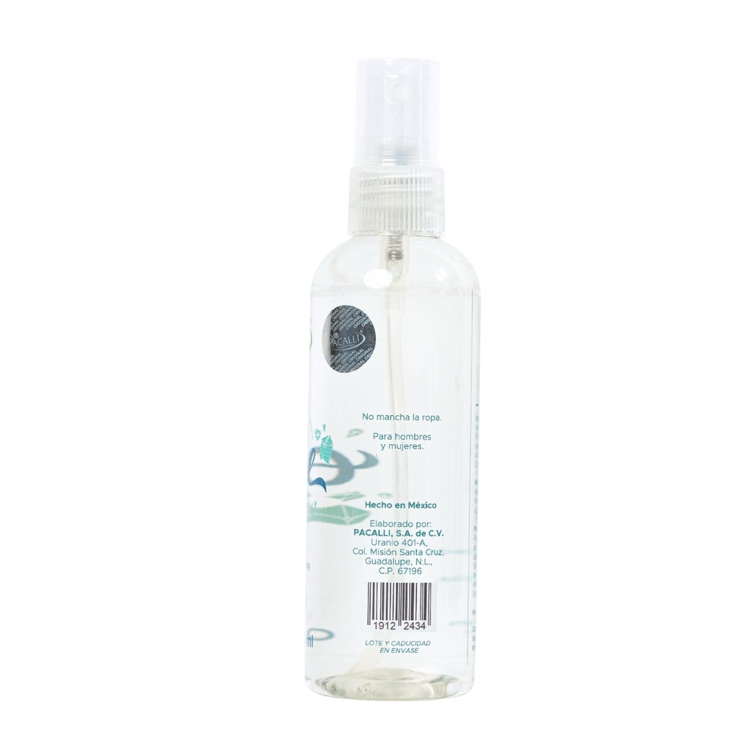 Desodorante Cristal en Spray PACALLI · Fórmula Sin Alcohol · Alumbre de Potasio · 110 ml