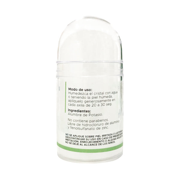 Desodorante de Cristal Push On PACALLI · Piedra de Alumbre de Potasio · 100 g