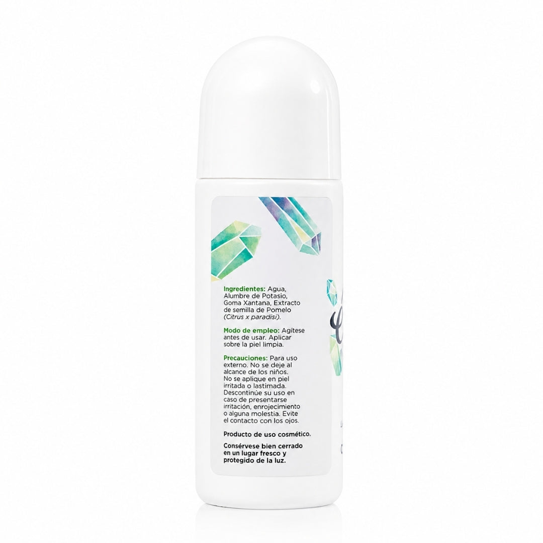 Desodorante de Cristal Roll On · Alumbre de Potasio · 90 ml