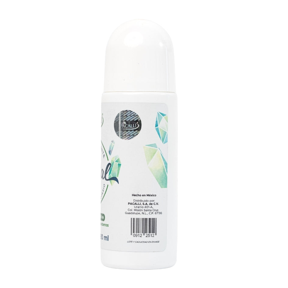Desodorante de Cristal Roll On PACALLI · Alumbre de Potasio · 90 ml
