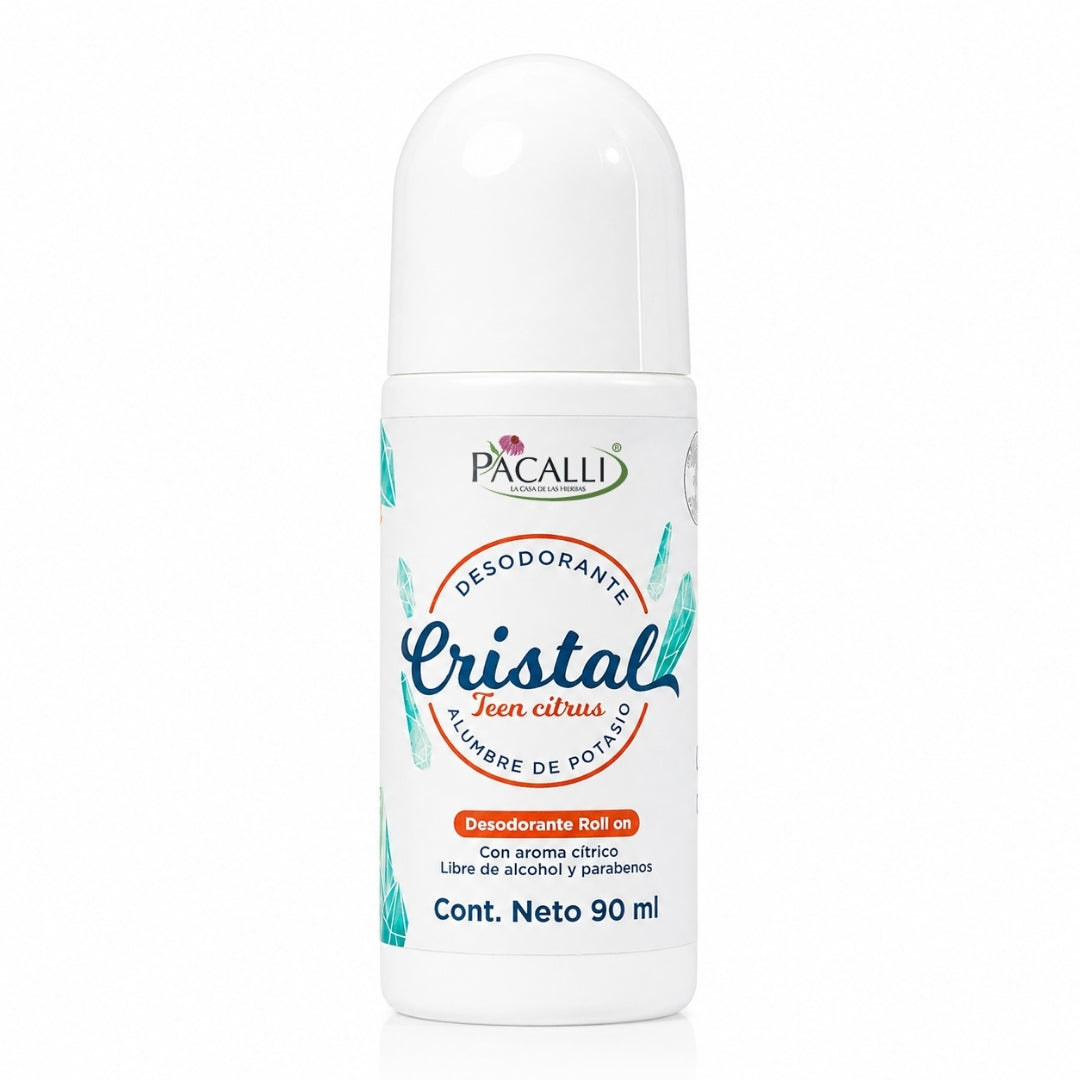 Desodorante de Cristal Teen Citrus Roll On · Alumbre de Potasio · 90 ml