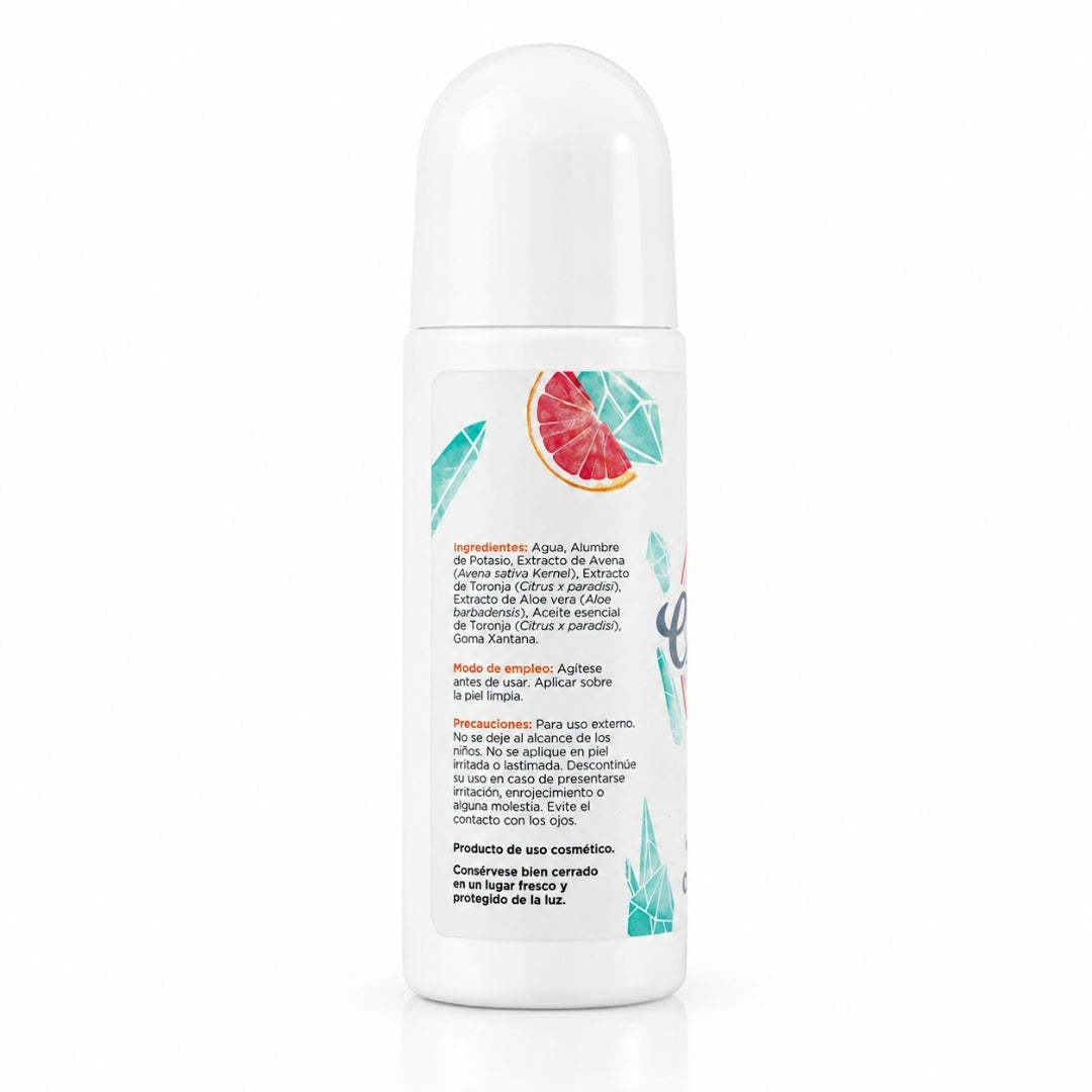Desodorante de Cristal Teen Citrus Roll On · Alumbre de Potasio · 90 ml