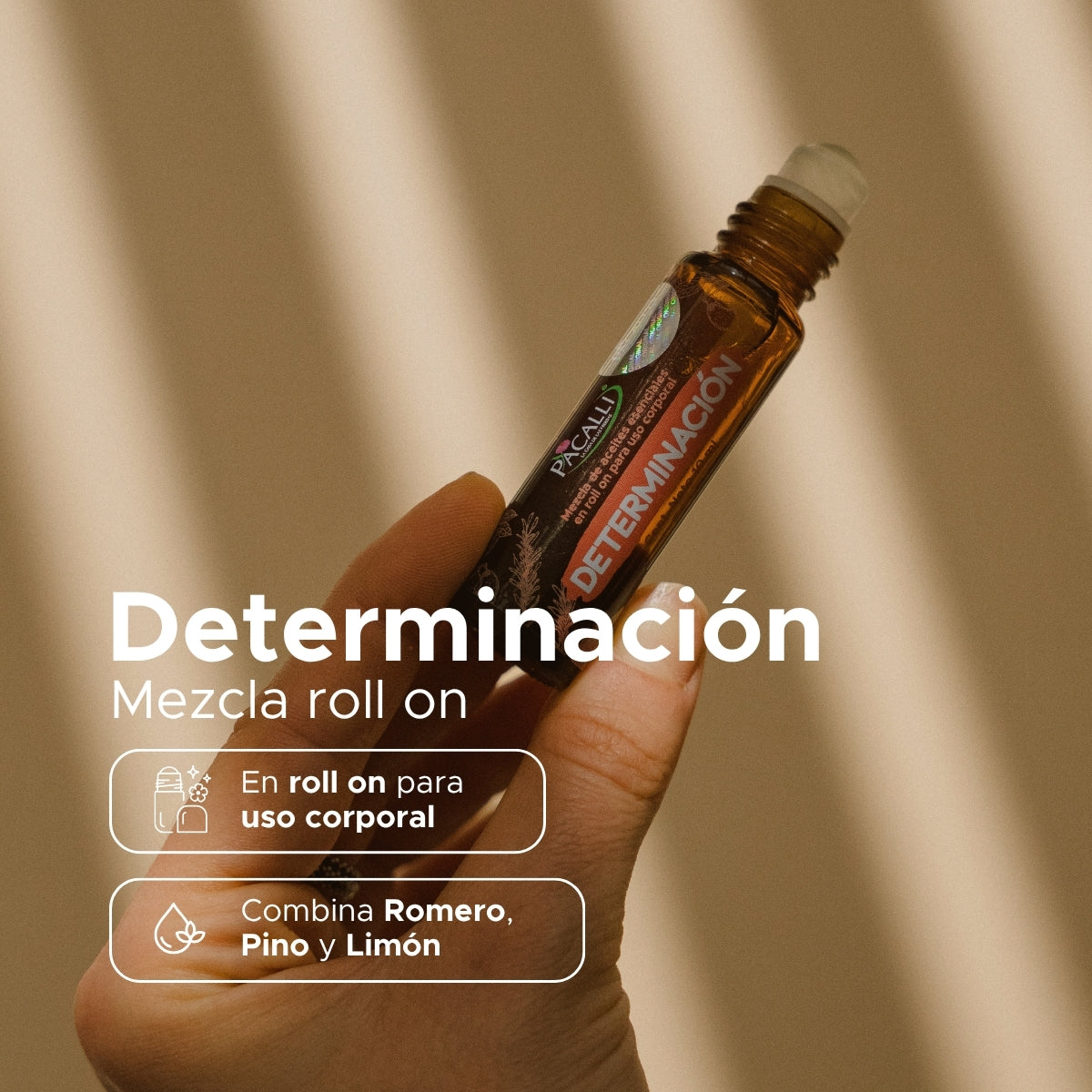 Determinación Roll On · Romero, Pino y Limón · 10 ml