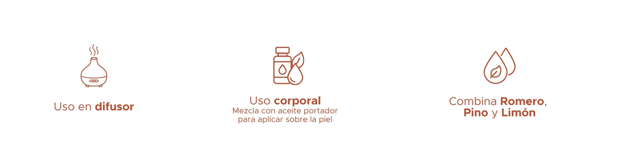 Determinación Mezcla Pura PACALLI · Romero, Pino y Limón · 10 ml