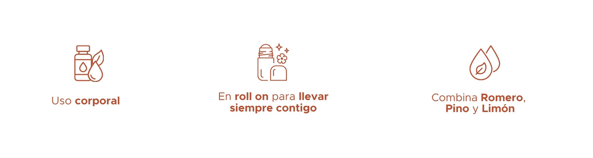 Determinación Roll On PACALLI · Romero, Pino y Limón · 10 ml